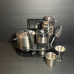 13pc 18/8 Stainless Steel OGGI & Grey Goose Bar Bartending Cocktail Mixing Set
